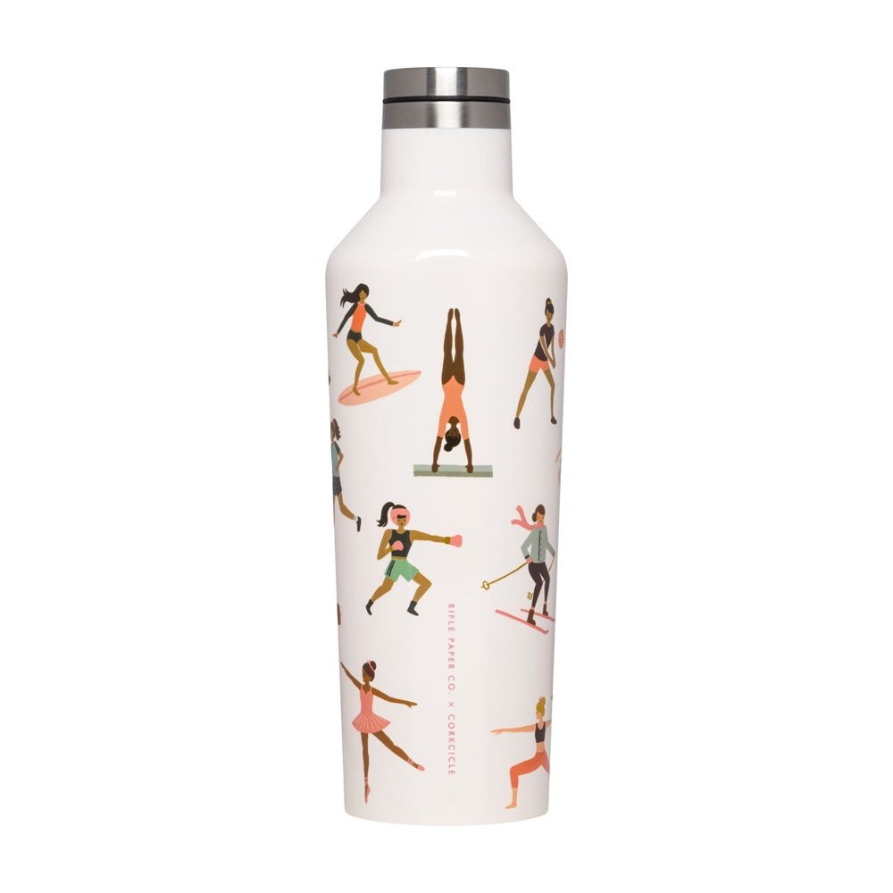 Corkcicle + The Rifle Paper Co “Sports Girl” 16 oz travel tumbler